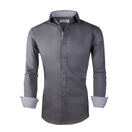 Wholesale Men's Autumn Winter Business Long Sleeve Shirt