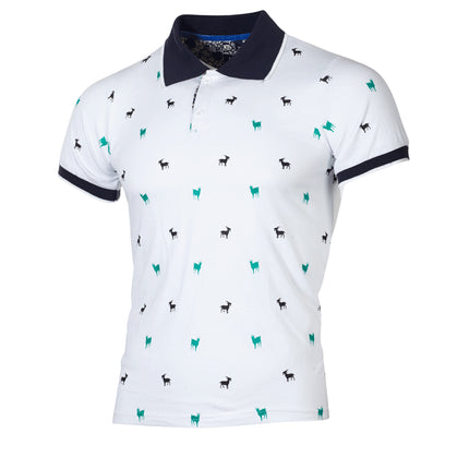 Wholesale Men's Casual Lapel Printed Large Size Short Sleeve Polo Shirts