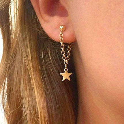 Women's Cute Summer Earrings Temperament Simple Star Earrings