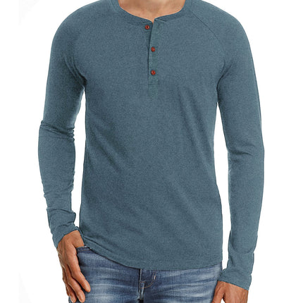 Camiseta de manga larga de color sólido para deportes casuales para hombres