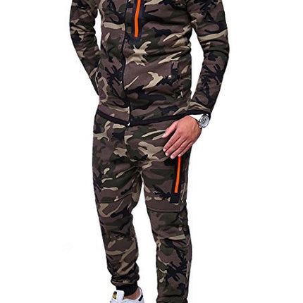Herren Outdoor Camouflage Hoodies Jogger Anzug
