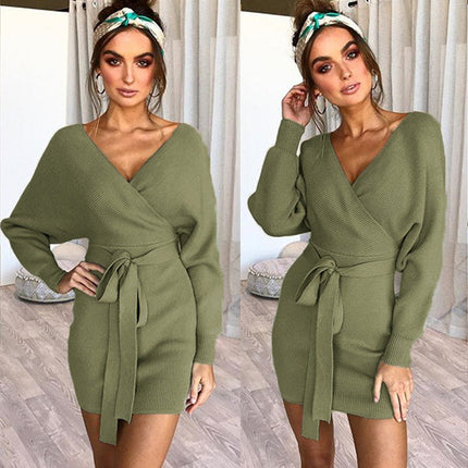 Wholesale Women's Fall/Winter Sexy Pack Hip Warm Dress