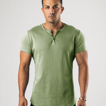 Camiseta de manga corta con botones casuales deportivos de verano para hombres