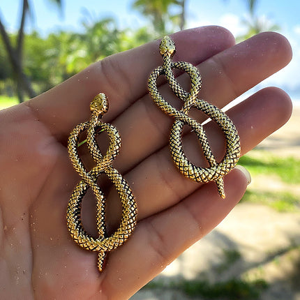 Snake Metal Snake Stud Earrings