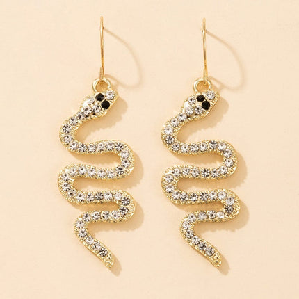 Women's Snake Set Rhinestones Elegant Earrings