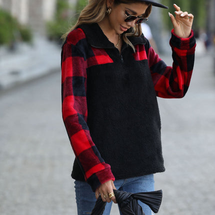 Wholesale Women's Long Sleeve Round Neck Flannel Fleece Hoodies