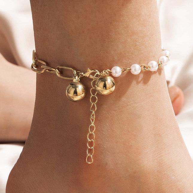 Vintage Bell Pearl Anklet