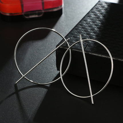 Wholesale Fashion Plain Hoop Geometric Simple Irregular Earrings