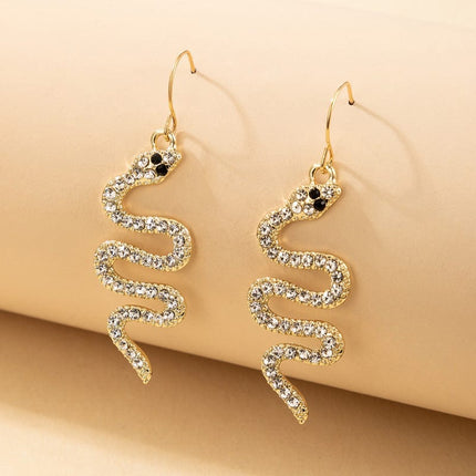 Women's Snake Set Rhinestones Elegant Earrings