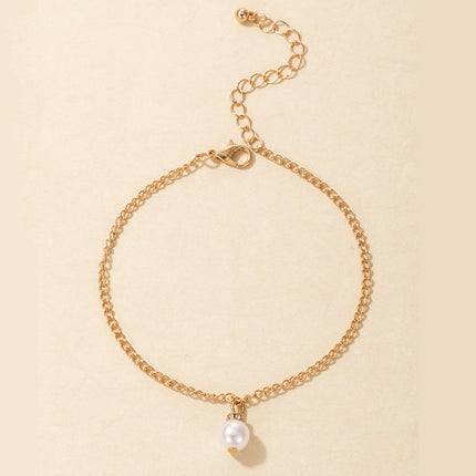 Simple Pearl Fashion Personality Pearl Anklet