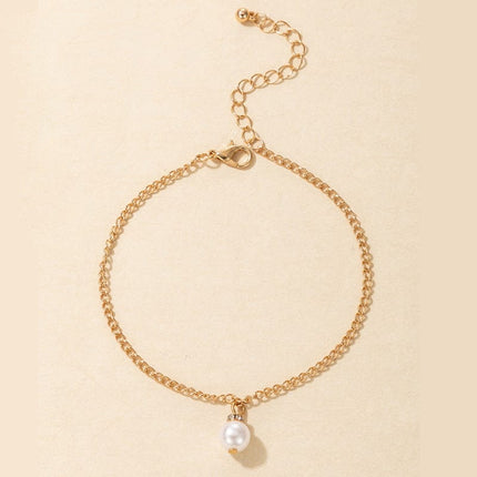 Women's Fashion Personalized Pearl Anklet