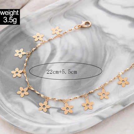 Flower Disc Single Layer Anklet