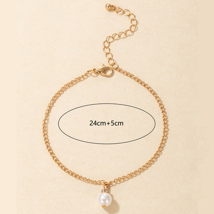 Simple Pearl Fashion Personality Pearl Anklet