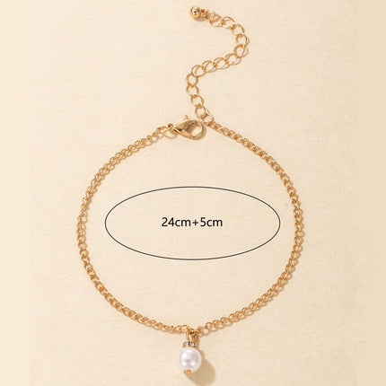 Women's Fashion Personalized Pearl Anklet