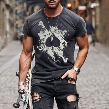 Camiseta de manga corta con estampado de Ace of Spades para hombre