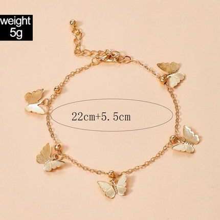 Single Layer Beach Style Fashion Butterfly Beach Ladies Anklet