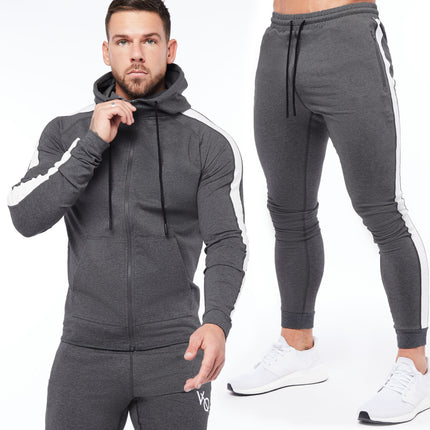 Wholesale Men's Fall Winter Slim Pullover Hoodies Joggers Two-piece Set