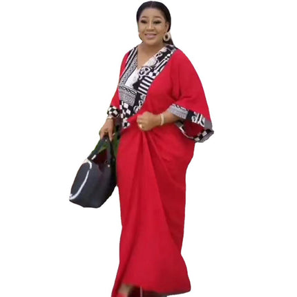 Venta al por mayor de damas africanas traje étnico Swing Robe Puzzle Dress