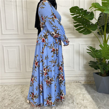 Bedrucktes langes Damenkleid Malaysia Türkei Kleid
