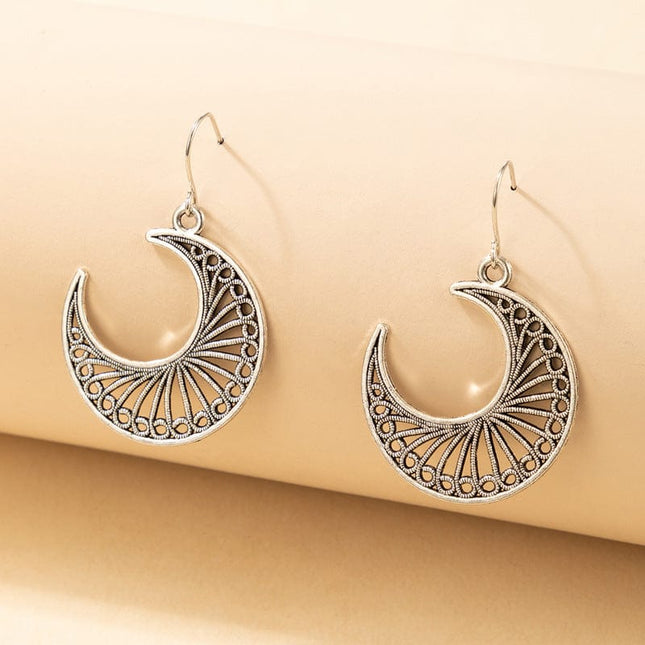 Moon Exaggerated Large Size Earrings Stud Earrings
