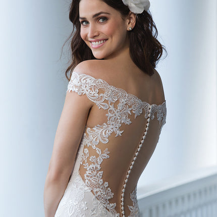 Wholesale Off Shoulder Lace Long Tail Bridal Mermaid Wedding Dress