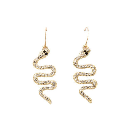 Women's Snake Set Rhinestones Elegant Earrings