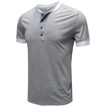 Wholesale Men's Solid Color Round Neck Loose Casual Short Sleeve T-Shirt