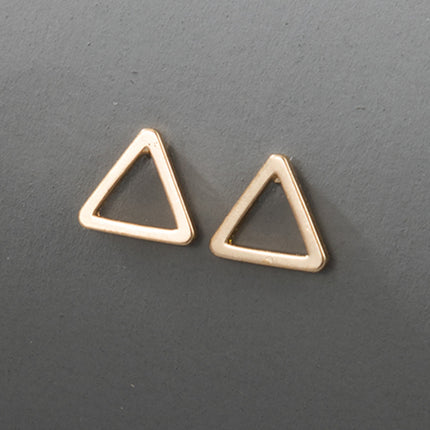 Simple Cutout Geometric Triangle Stud Earrings