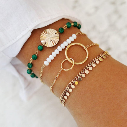 Schildkröte Schildkröte Perlen handgefertigte Perlenkette Liebesbaum des Lebens vierteiliges Armband