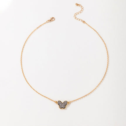 Butterfly Single Necklace Clavicle Chain Pendant