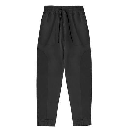 Pantalones casuales deportivos rectos sueltos de empalme de primavera otoño para hombres