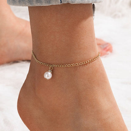 Women's Fashion Personalized Pearl Anklet