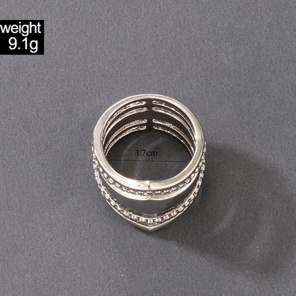 Wholesale Fashion Hollow Out Personality Irregular Single Ring