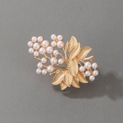 Perle eingelegter geometrischer unregelmäßiger einzelner Traubenring