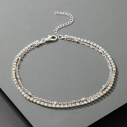 Rhinestone Multi-Layered Tropical Style Beach Ladies Anklet