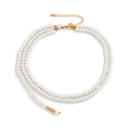 Perle Quaste Vintage personalisierte Perlen Schlüsselbein Halskette