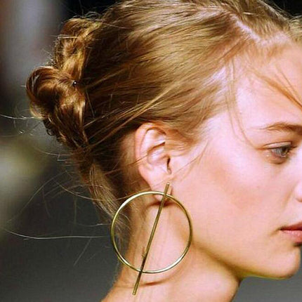 Wholesale Fashion Plain Hoop Geometric Simple Irregular Earrings