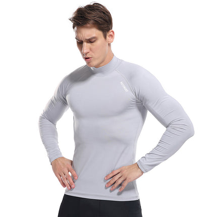 Camiseta de secado rápido para gimnasio deportivo de manga larga para hombre al aire libre