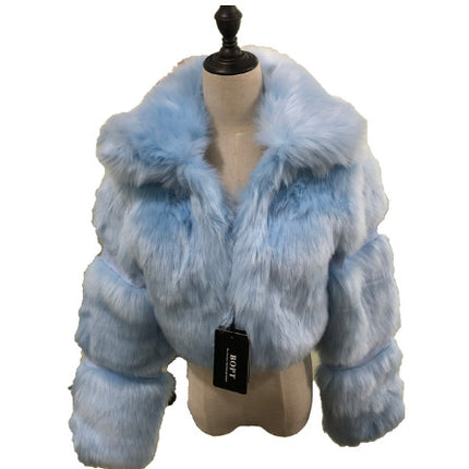 Wholesale Women's Plus Size Faux Fur Coat Short Jacket