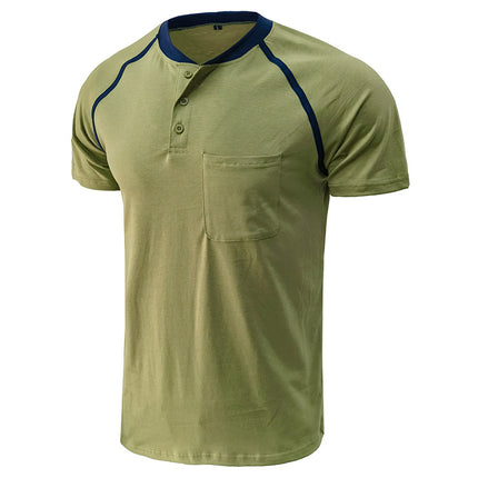 Kurzärmliges, farblich passendes Sommer-Herren-T-Shirt