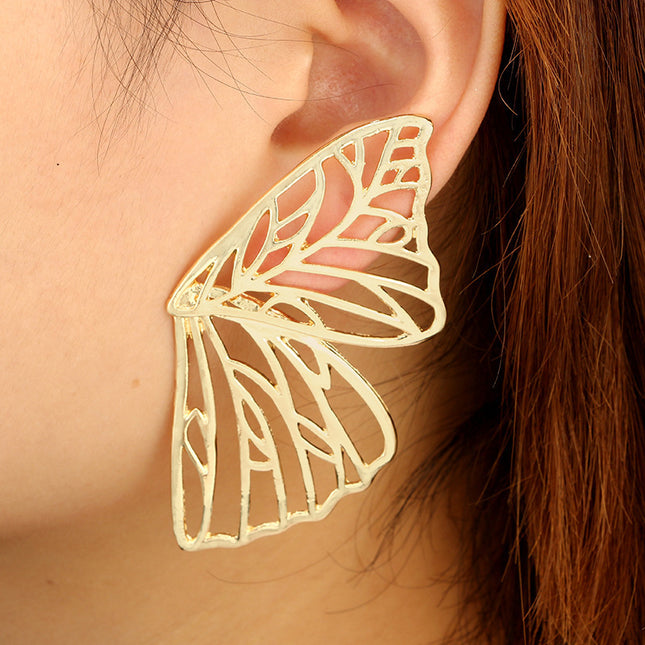 Butterfly Hollow Geometric Irregular Flowers and Leaves Earrings