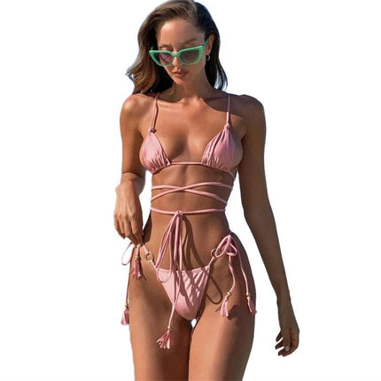 Wholesale Ladies Bikini Rope Sexy Three-Point Swimsuit