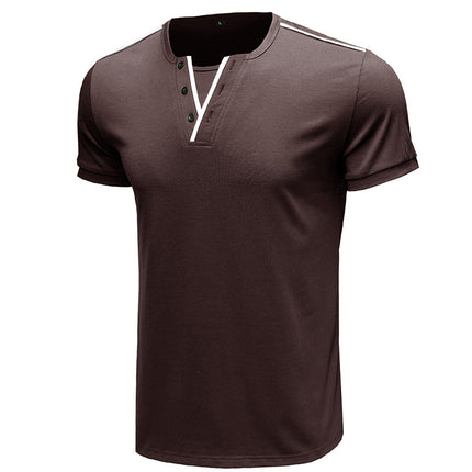 Wholesale Men's Summer Solid Color Casual Loose Short Sleeve T-Shirts