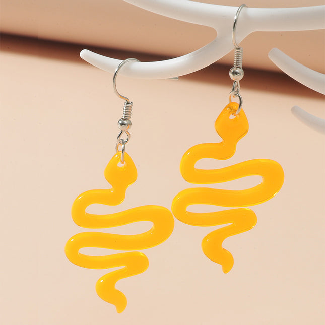 Wholesale Snake Acrylic Drop EClear Resin Earrings