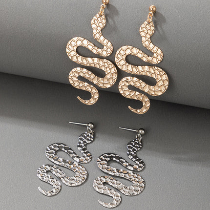 Snake Metal Snake Stud Earrings