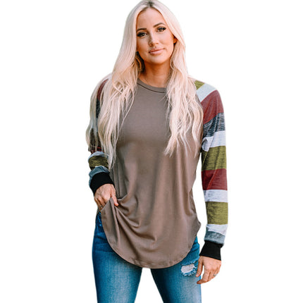 Women's Pullover Round Neck Long Sleeve T-Shirt