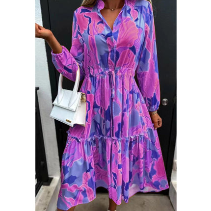 Wholesale Women's New Printed Loose Fashion Long Sleeve Dress