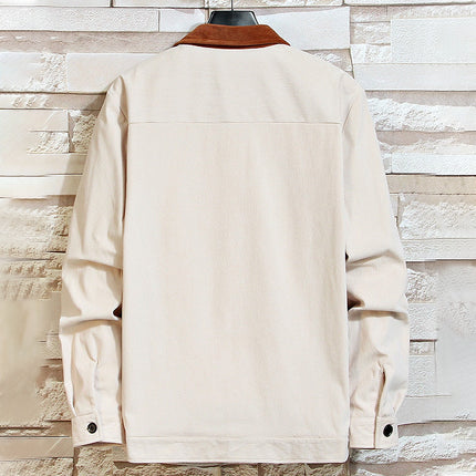 Wholesale Men's Autumn Fashion Lapel Long Sleeve Shirt Jacket