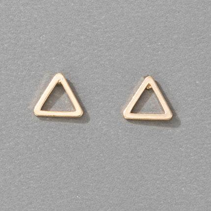 Simple Cutout Geometric Triangle Stud Earrings
