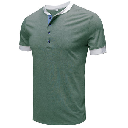 Wholesale Men's Solid Color Round Neck Loose Casual Short Sleeve T-Shirt